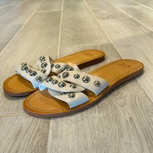 Marc Fisher silver beaded sandals, size 6.5, great condition